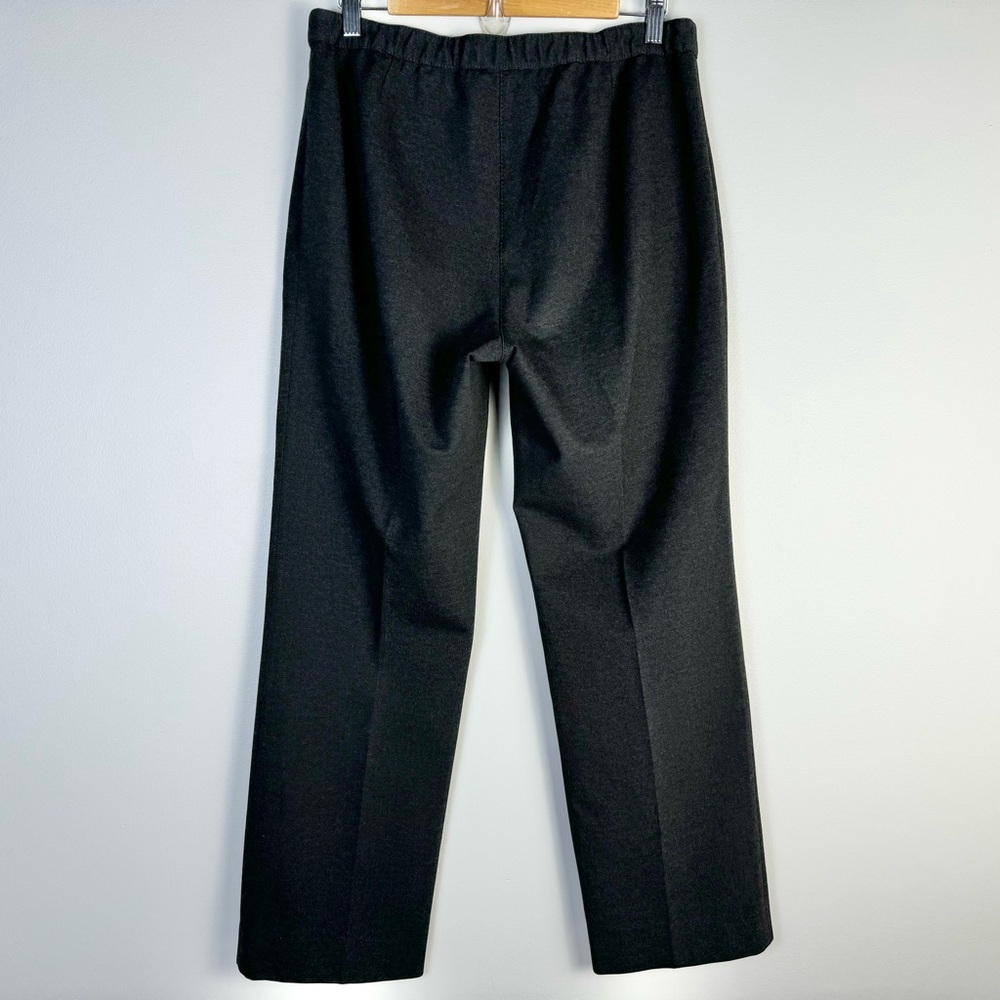 Lafayette 148 Italian Punto Milano Pant Charcoal Large Straight Leg Trouser - Picture 5 of 11